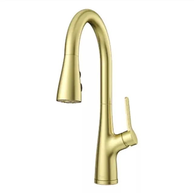 Pfister LG529-NEBG Neera Single-Handle Pull-Down Sprayer Kitchen Faucet in Gold