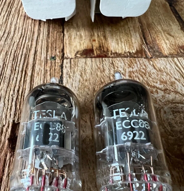 VINTAGE E88CC TESLA matched Pair NOS ECC88 6DJ8 Valves/Vacuum Tubes