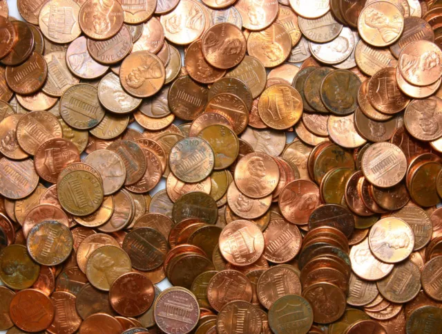USA Konvolut Münzen - 1 Cent 1945-2020 Lincoln - Mischung 1 KILOGRAMM 1 Kg LOT