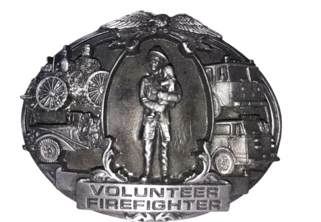 1992 Bergamot Kansas Buckle Company Volunteer Firefighter Belt Buckle