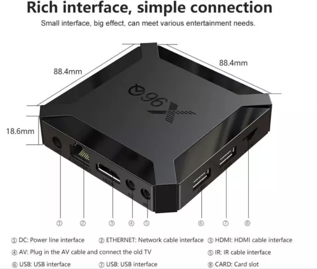 Boitier X96Q MINI ANDROID IP&TV SMART BOX 4K Ultra HD WiFi NEUVE 2G/16G 2