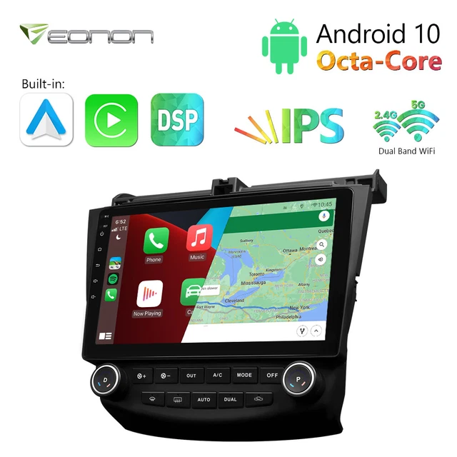 For 2003 Honda Accord Lx Radio 10.1" Android 10 8-Core Car Stereo GPS Navigation