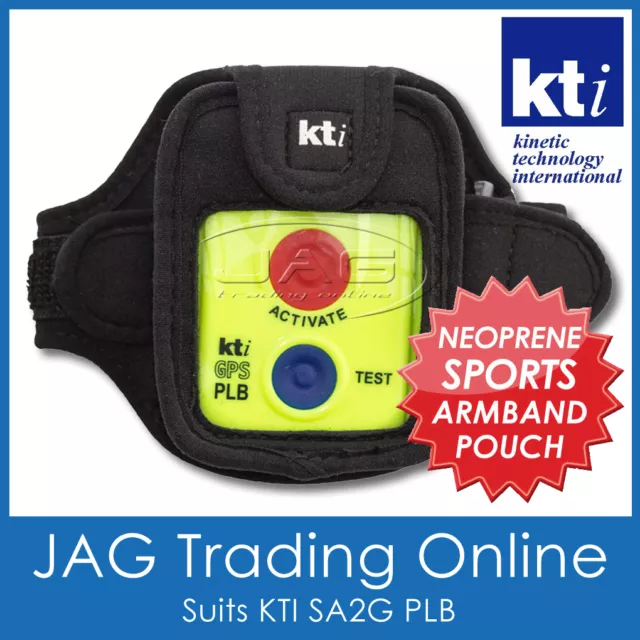 KTI BLACK NEOPRENE SPORTS ARMBAND - Arm Band for SA2G PLB Personal Beacon Case