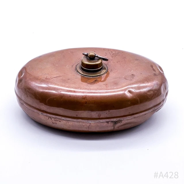 Antike Wagner Kupferbettflasche Bettflasche aus Kupfer Rein Kupfer 28S | 24x9cm