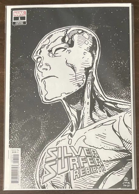 Silver Surfer: Rebirth #1 NM 9.4 JIM CHEUNG BLACK & WHITE VARIANT MARVEL COMICS
