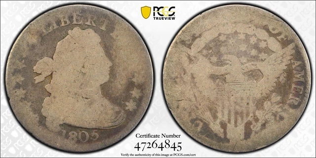 1805 Draped Bust 10c PCGS AG 3 4 Berries