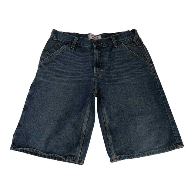 Levis Youth Boys Jean Shorts Size 16 Medium Wash 10.5 Inch Inseam Denim Shorts