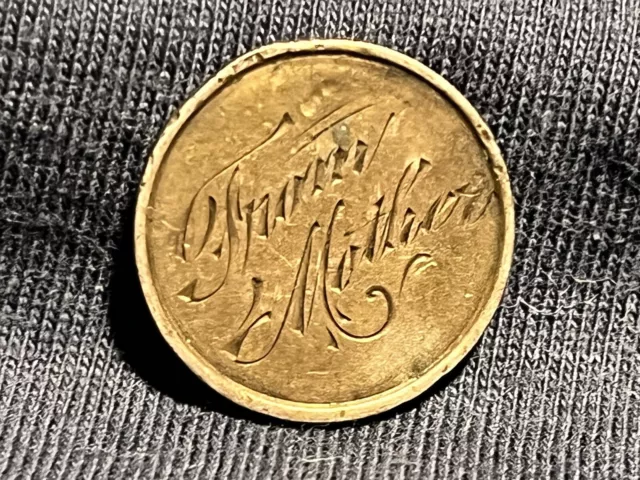 1902 Barber silver Dime Love Token    " From Mother  "