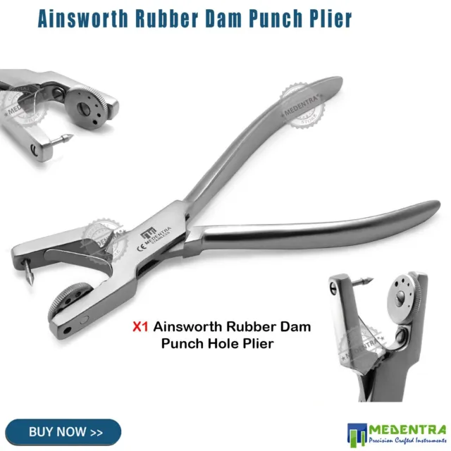 Dental Rubber Dam Punch Hole Ainsworth Forceps Endodontic Instruments Lab Tool