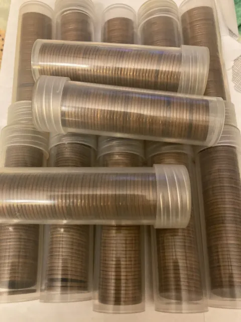 One roll of 50 Wheat Cent Pennies Random Unsearched 1910 - 1958 P,D,S