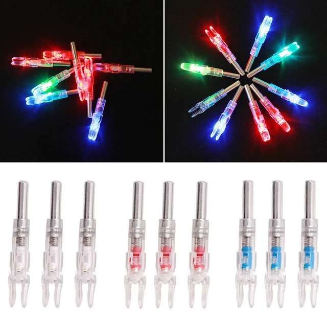 6 Encoches Lumineuses Pour Tir à L'arc – Vertes – Activation Par Corde – NEUF