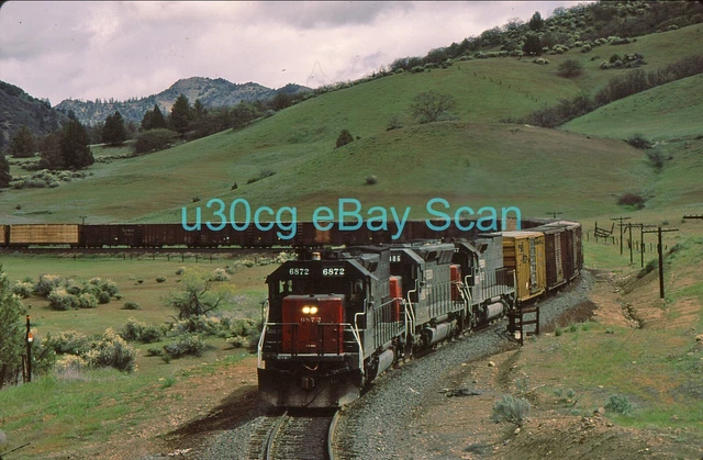 I Original Slide - SP Southern Pacific SD45T-2 6872 Bailey Hill CA 1991 MERVM