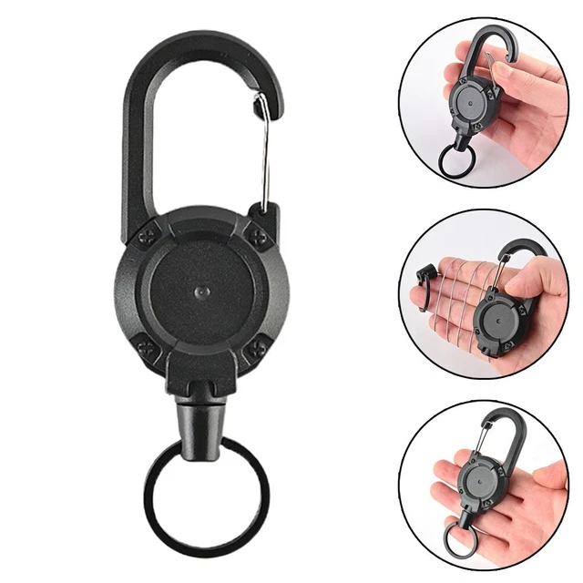 Accessoire de camping essentiel porte-clés rétractable avec boucle sac à dos