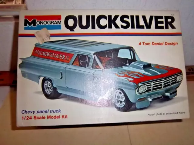 1973 Monogram Quicksilver 1960 Chevy Panel Truck 1/24 Scale Model Kit # 7531