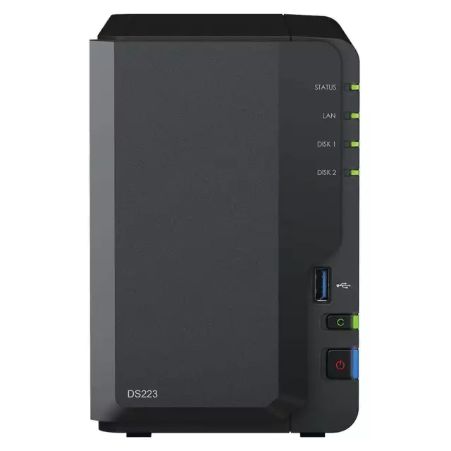 Synology DS223 | Serveur NAS 2 baies 2Go de RAM DDR4 Realtek sans Disque