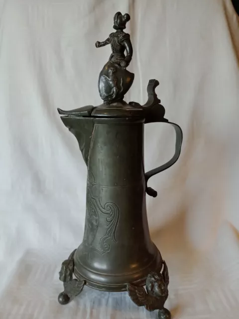 18th Century German Pewter Guild Pot/Flagon