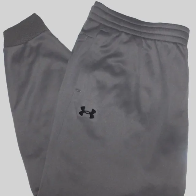 UNDER ARMOUR Rival Fleece Jogger Pants Stretch Waist Loose Fit Pockets Grey