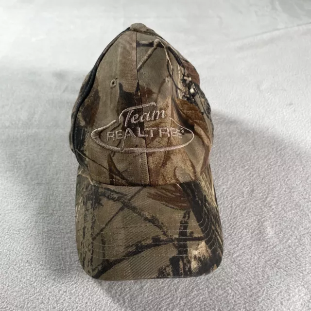 Team Realtree Hat Mens Adjustable Green Camo Strap Back Cap Hunting Fishing