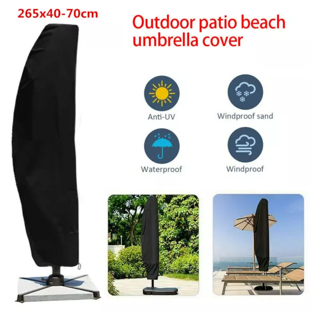 Parasol Banana Umbrella Durab Cover Cantilever Outdoor Garden Patio Shield AU