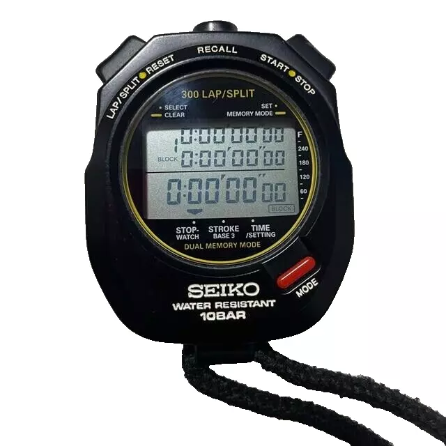 SEIKO Stopwatch SVAS009 Athletics Swimming Sports Lap Clock  Calendar 3