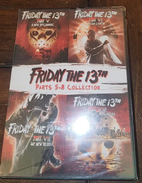 Friday the 13th: Parts 5-8 Collection (DVD) Horror Set