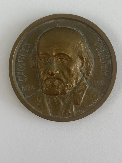 Médaille Bronze Fraisse Paquebot Charles Tellier – XIXe Siècle, Navigation Sud-Atlantique