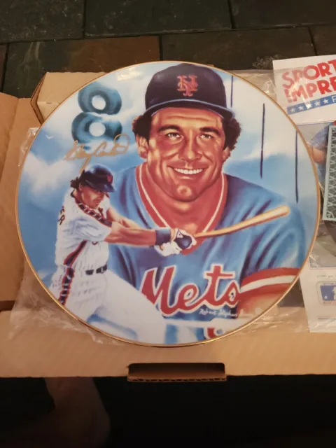 NY METS GARY CARTER Gold Collector's Plate #482/1000 SPORTS IMPRESSIONS