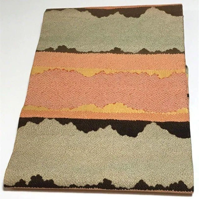 8426# Japanese Vintage Nagoya Obi Belt kimono Pure Silk All-Round Pattern