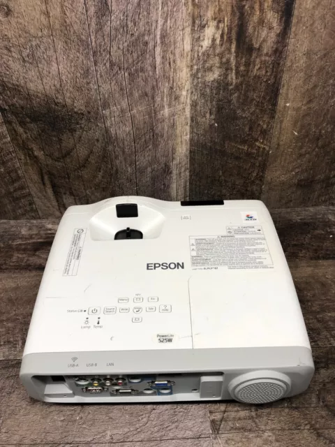Epson PowerLite 525W 2800 ANSI 3LCD Short-Throw Projector w/lamp 4446H *WORKING*