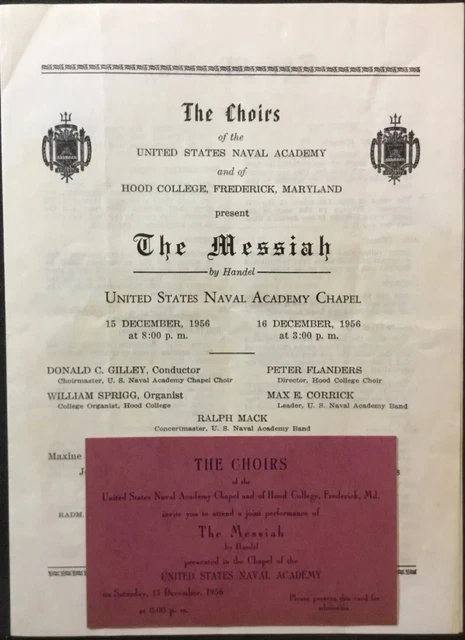 US Naval Academy & Hood College Frederick MD Choirs 1956 Messiah by Handel