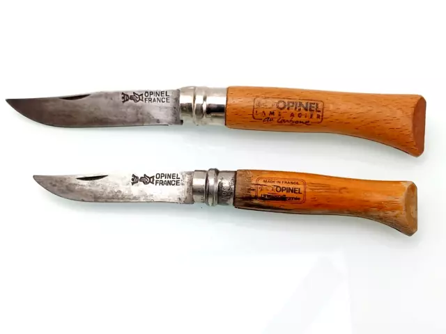 2x Opinel  Klappmesser Taschenmesser Schnitzmesser No. 8, No. 10