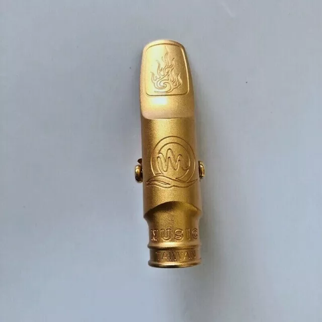 Gold Plated Copper Alto Saxophone Mouthpiece Durga Shape # 6-8 w/Ligature 2023