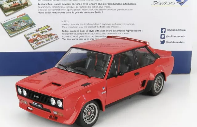 Fiat 131 Abarth de 1980 rouge au 1/18 de SOLIDO S1806002