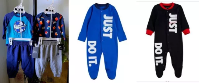 Nwt  Nike Infant Baby Boys 6 Mos Coverall, Pants Set Lot Of 6 Pcs Lot