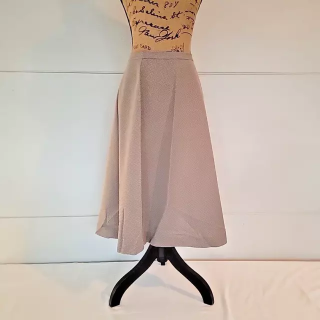 Vintage 60s Polyester Brown And Cream/Blue Skirt, Lane Bryant, XL XXL