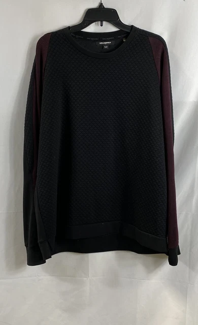 SUÉTER PULLOVER KARL Lagerfeld Paris Negro Vino Acolchado Bloques
