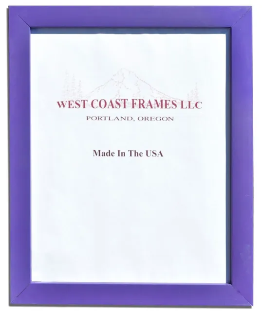 310135 Purple Contemporary Wood Picture Frame - Clear Glass