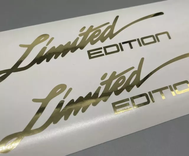 2x LIMITED EDITION Aufkleber GOLD CHROM Auto Motorrad Sticker Tuning JDM