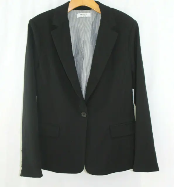 NWT Bailey 44 $368 Womens Black Morgan One Button Blazer Jacket 12