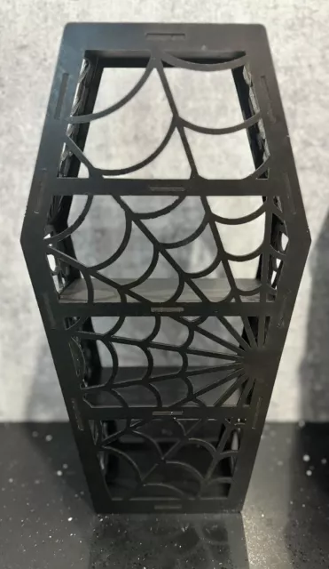 Spider Web Coffin Shelf, Gothic Decor , Goth Home Decor Handmade