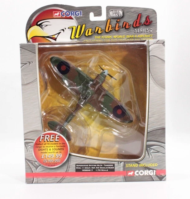Corgi Warbirds WB99617 Supermarine Spitfire MK.VA WW2 Model Aircraft 1:72 Scale