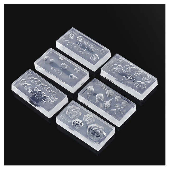 6Pcs Arbeiten Dauerhafte Form des Kieselgel-3D für Dekoration-Entwurf der N4611