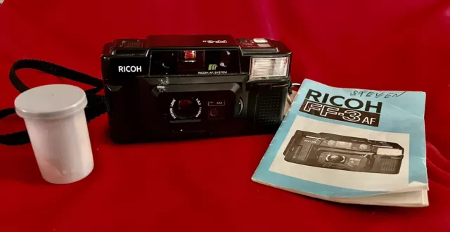 Ricoh FF-3 AF  35mm Point and Shoot Film Camera Made in Japan W/brochure