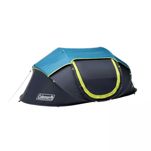 Coleman Pop-Up 2-Person Camp Tent with Dark Room Technology Easy To Store Carry