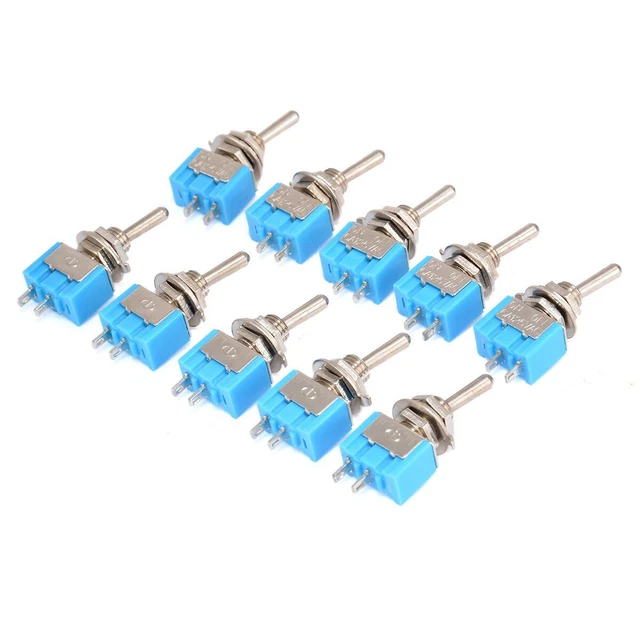 Lot De 8 Interrupteurs à Bascule Rond 3 Broches – 250V 6A, Modèle KCD1-5-101N – Pour Bricolage, Domotique, Industrie