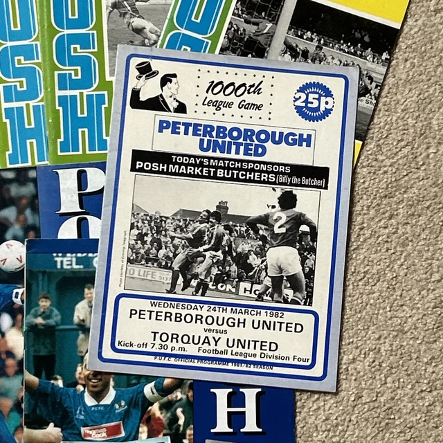 JOB LOT OF 50 x Peterborough United Football Programmes 80's/90's/00's