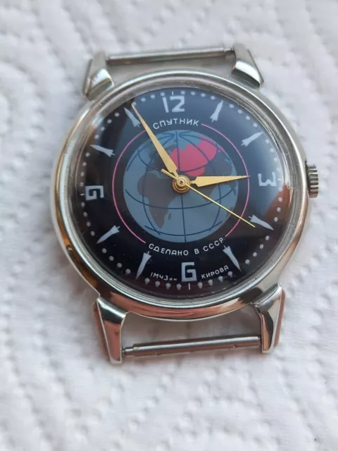 Kirovskie Sputnik Crab Poljot 1MChZ Orologio sovietico vintage dell'URSS