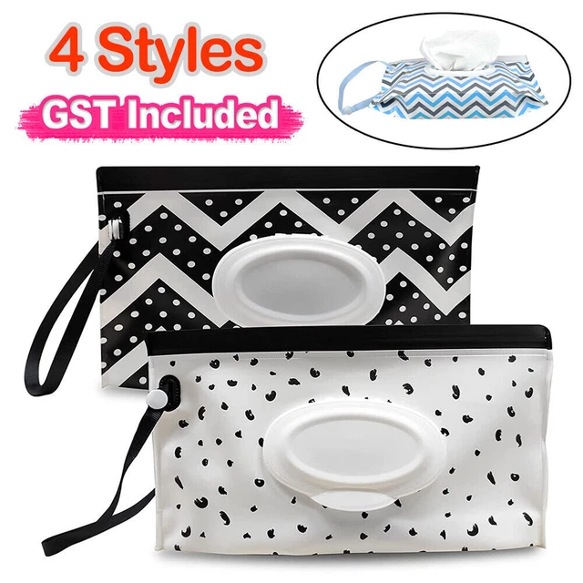 1/2/4x Baby Wet Wipe Pouch Wipes Holder Case Reusable Refillable Wet Wipe Bag AU