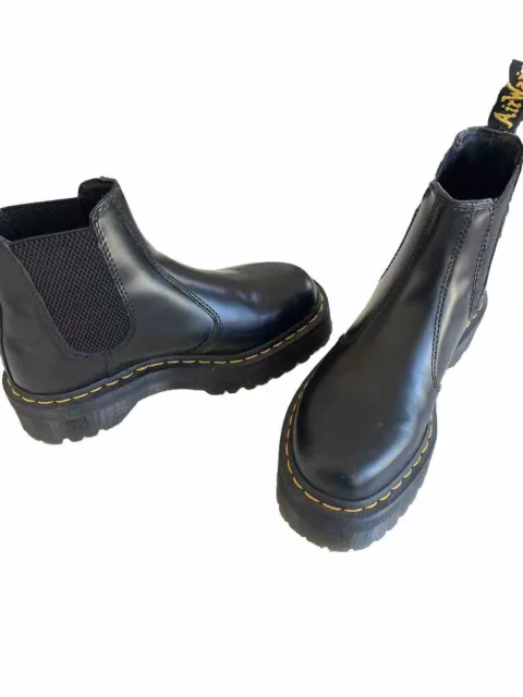 Dr. Martens 2976 Quad Platform Chelsea Women's Boot - Black, Size 7