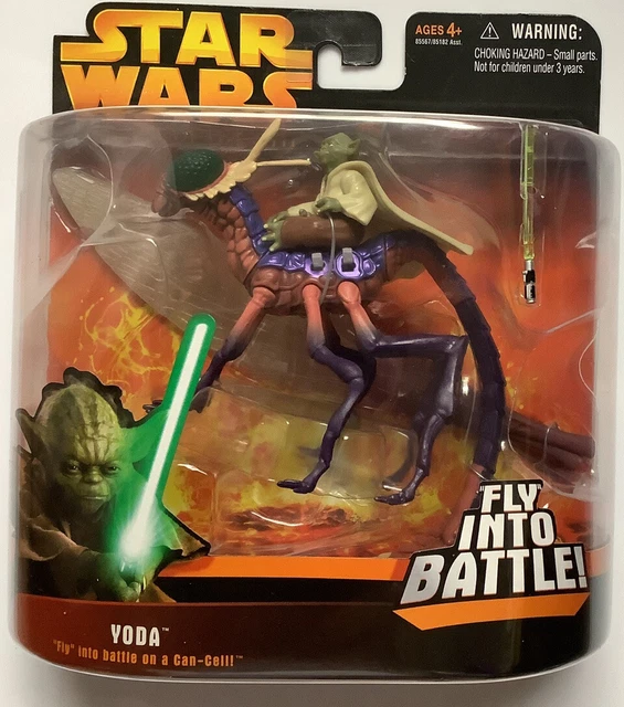STAR WARS REVENGE of the Sith Yoda Fly Into Battle Can-Cell Loose